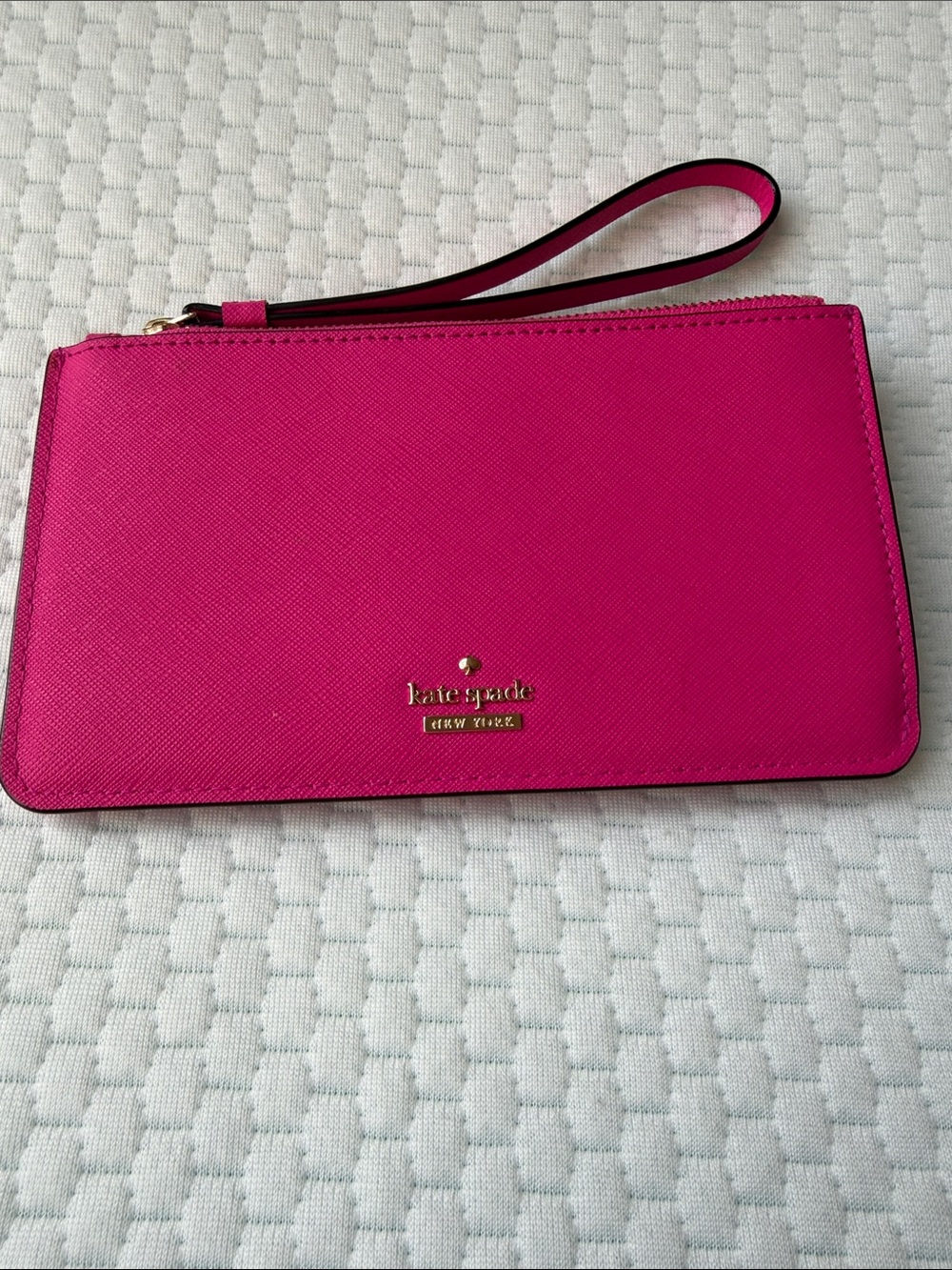 kate spade Bright Fuchsia Saffiano Wristlet